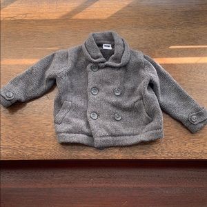 Grey Janie and jack newborn sweater jacket